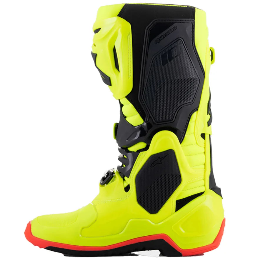 Alpinestars Tech 10 Fluo Yellow Black Red Fluo Motocross Boots