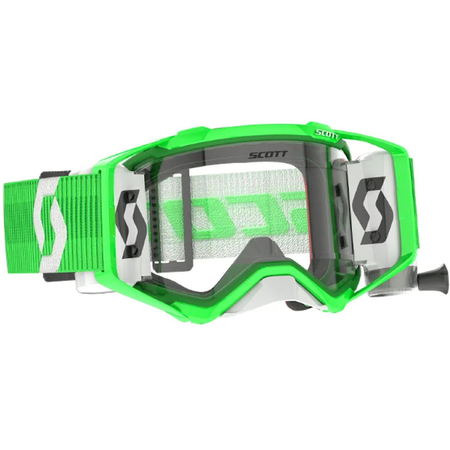 Scott Prospect WFS Green / White Roll Off Motocross Goggles