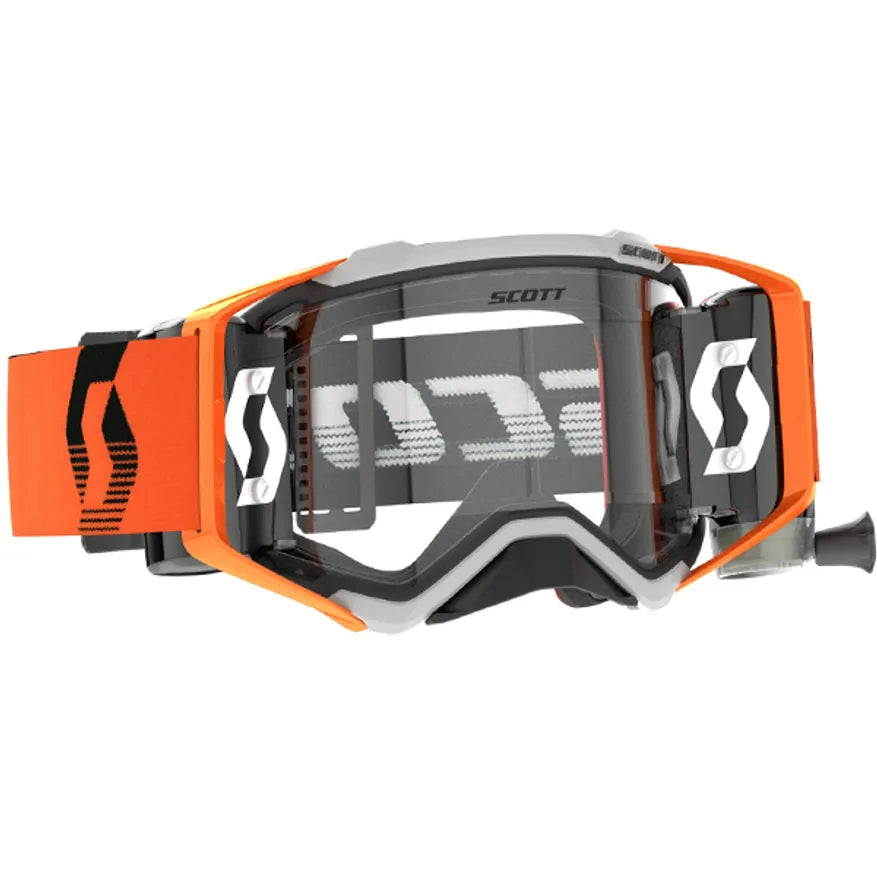 Scott Prospect WFS Grey / Orange Roll Off Motocross Goggles