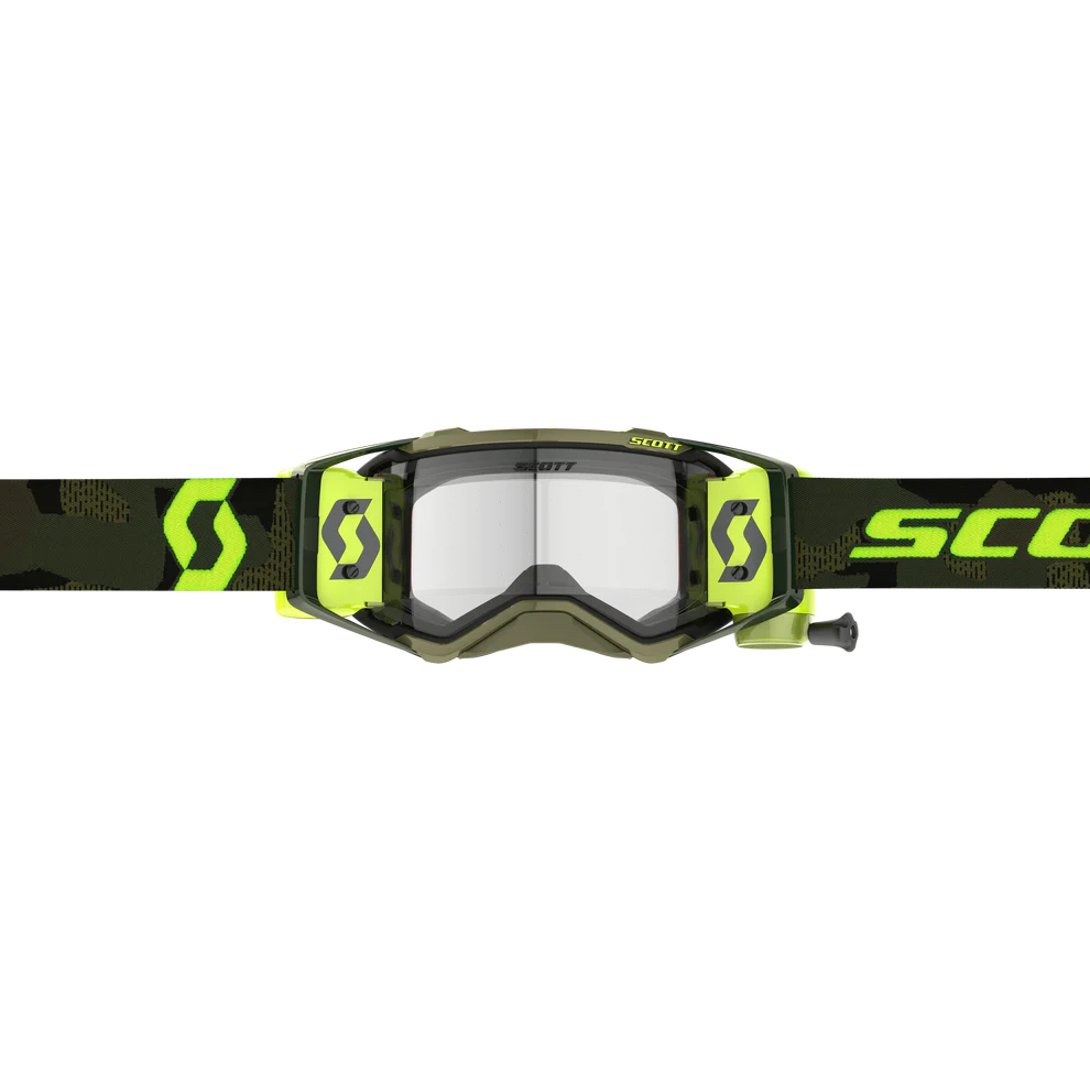 Scott Prospect WFS Khaki / Neon Yellow Roll Off Motocross Goggles