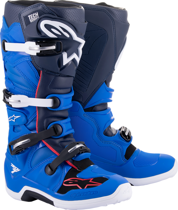 Alpinestars Tech 7 Blue Red Navy Motocross Boots