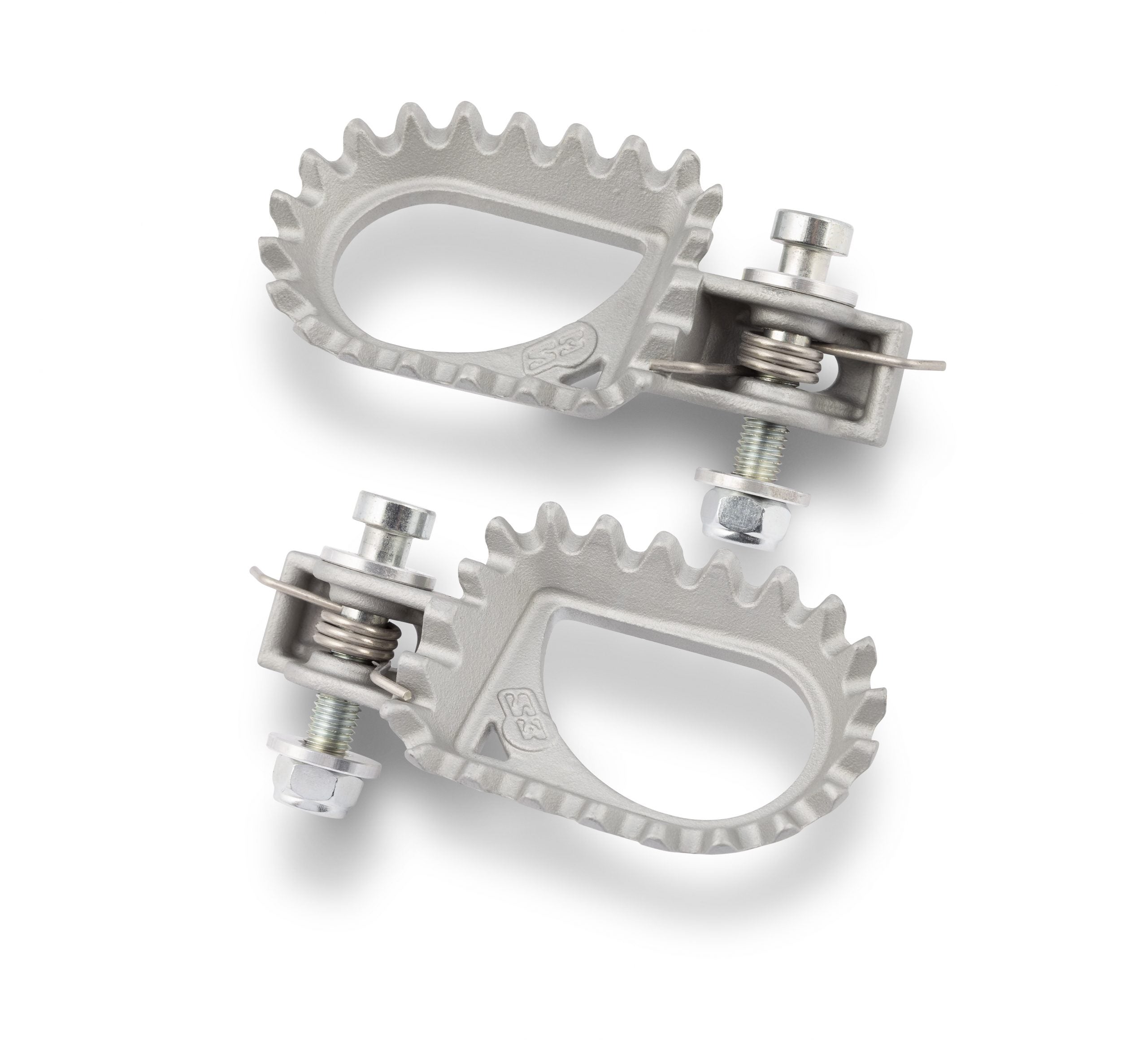 S3 Hard Rock Steel Foot pegs Silver Trials