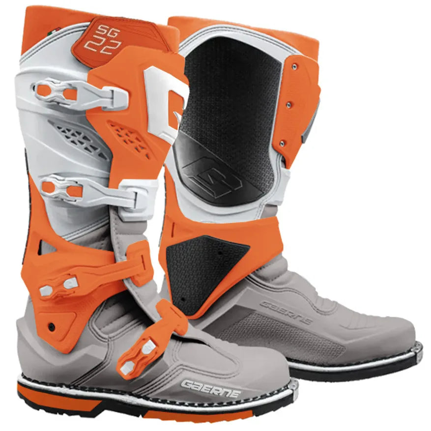 Gaerne SG22 Orange White Grey Motocross Boots