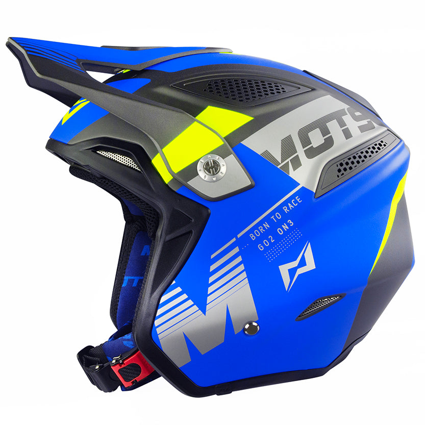 Mots GO2 Trials Helmet Blue Matt