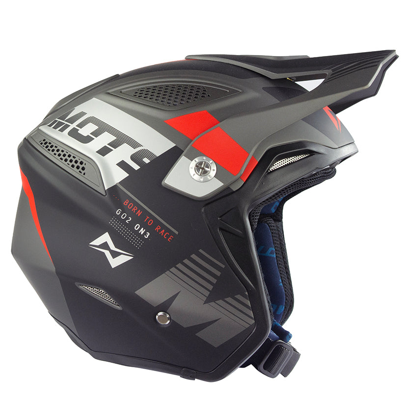 Mots GO2 Trials Helmet Black Matt