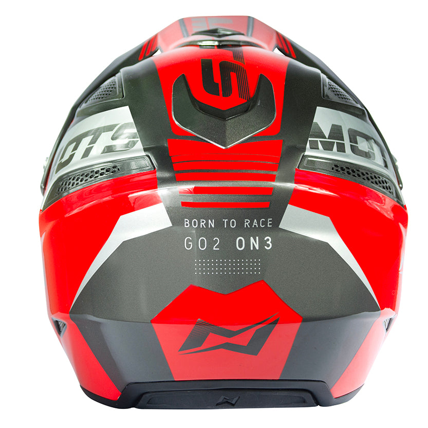 Mots GO2 Trials Helmet Red Gloss
