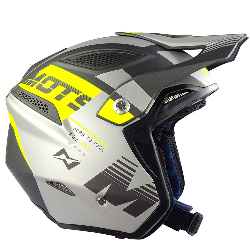 Mots GO2 Trials Helmet Fluro Matt