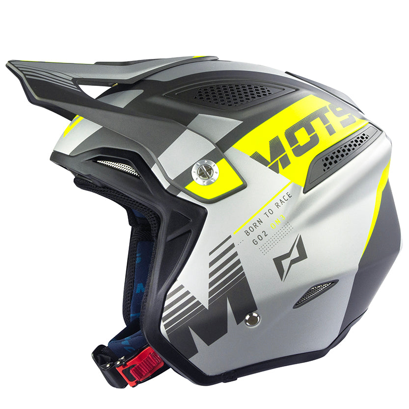 Mots GO2 Trials Helmet Fluro Matt