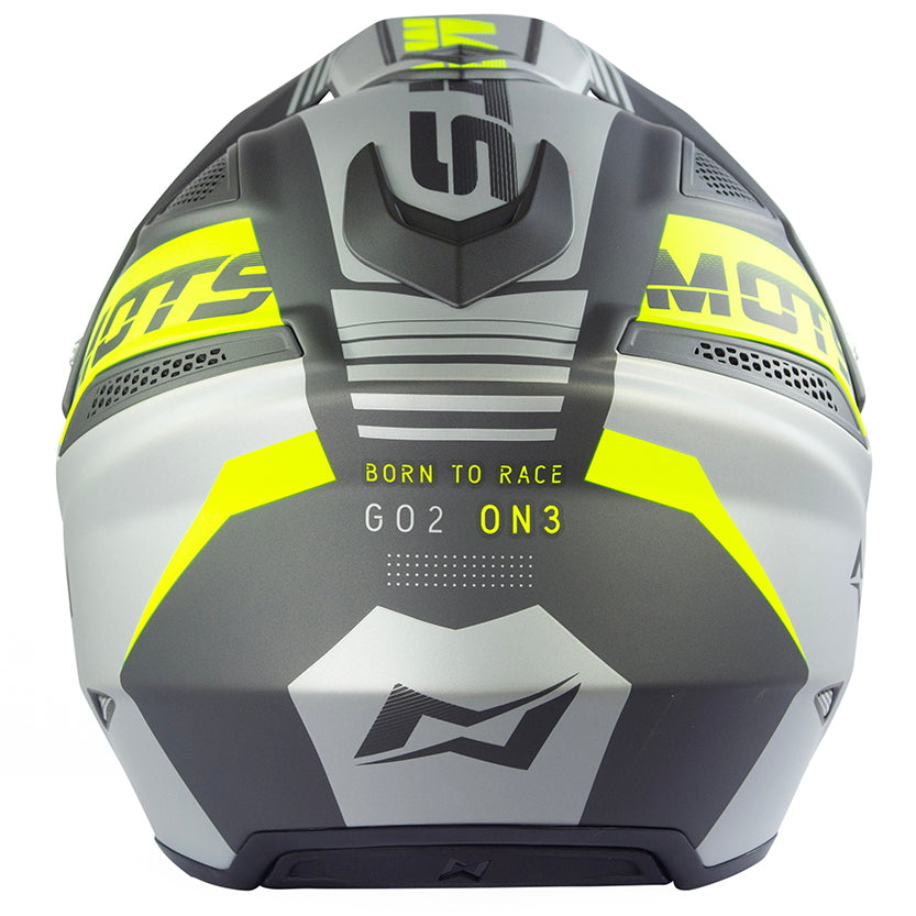 Mots GO2 Trials Helmet Fluro Matt