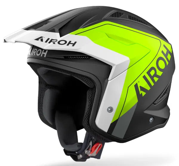 Airoh TRR 2 Trials Helmet Blue Yellow Gloss
