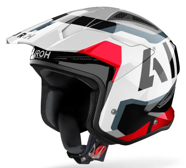 Airoh TRR 2 Trials Helmet Red White Gloss