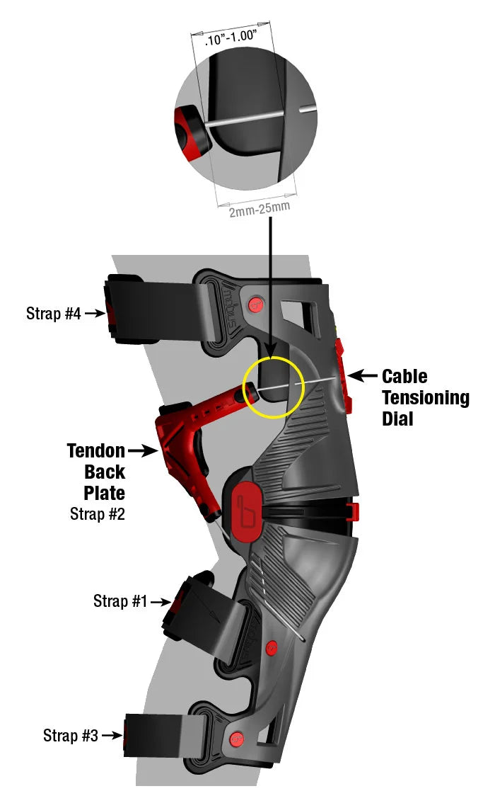 Mobius x8 Knee Braces Black / Grey Adult