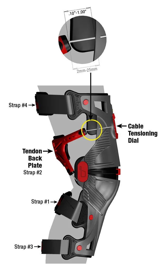 Mobius x8 Knee Braces Black / Grey Adult