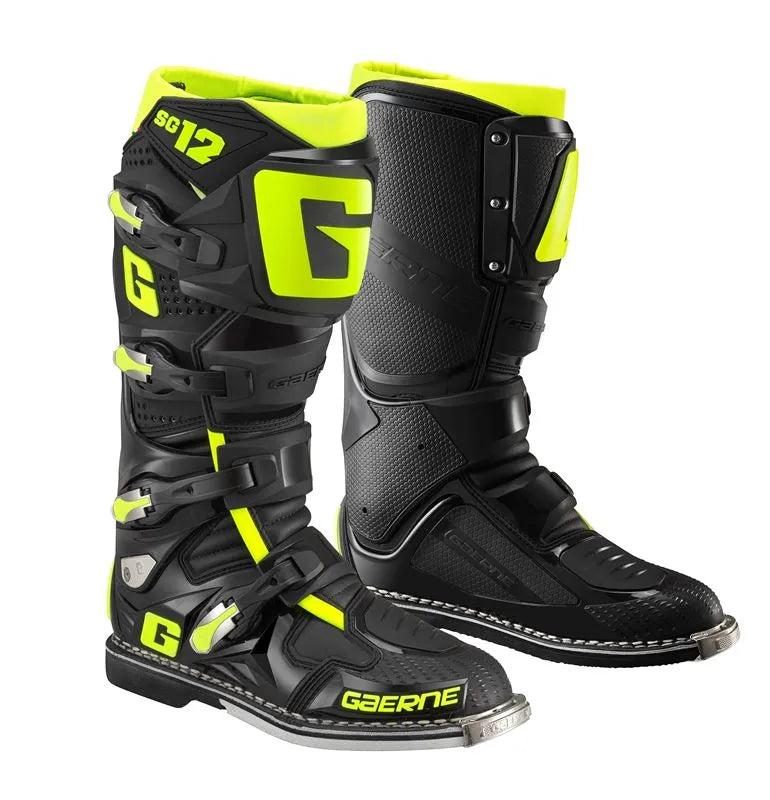 Gaerne SG12 Black Yellow Fluo Motocross Boots