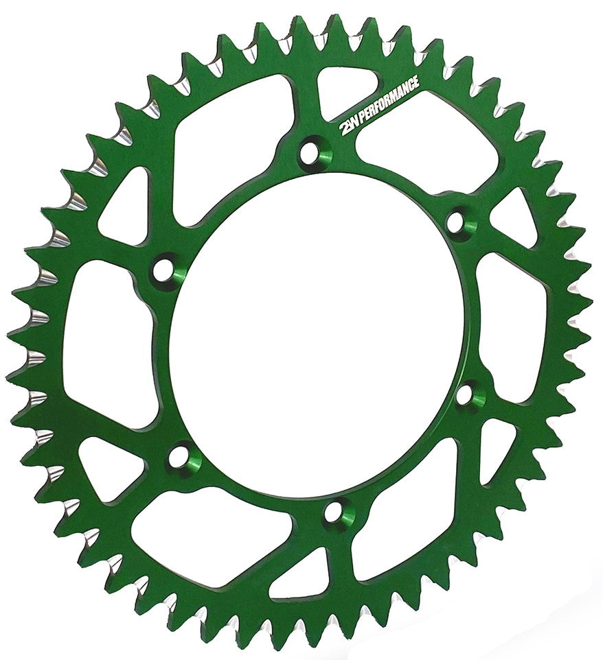 2W Performance Kawasaki Green Rear Sprocket KX/KXF 125-450