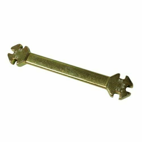 Gold 6 in 1 Spoke Key Spanner