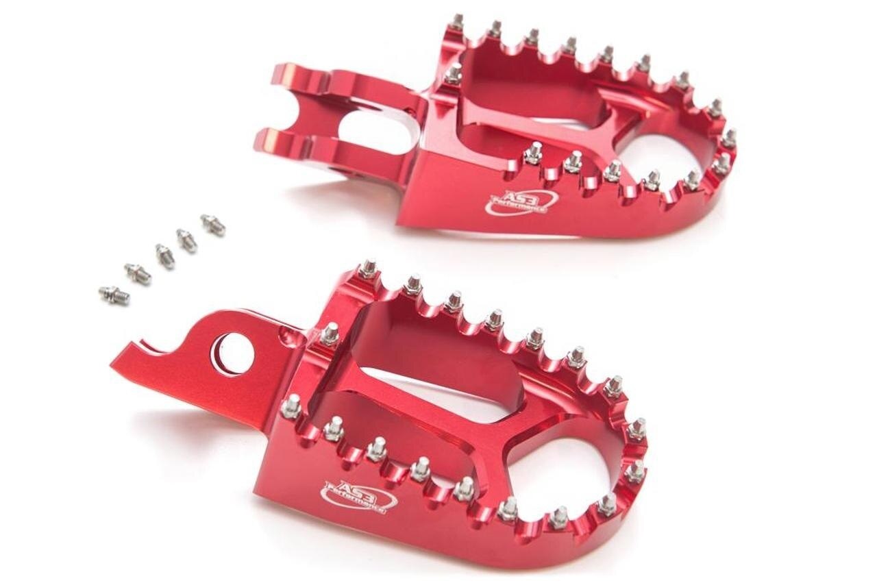 Honda AS3 Red Footpeg Set CR/CRF 125-450 2002 - 2021