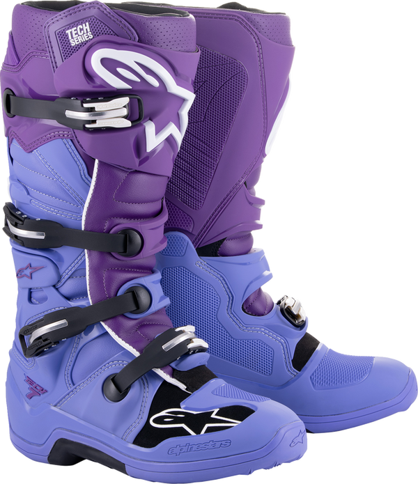 Alpinestars Tech 7 Purple White Motocross Boots