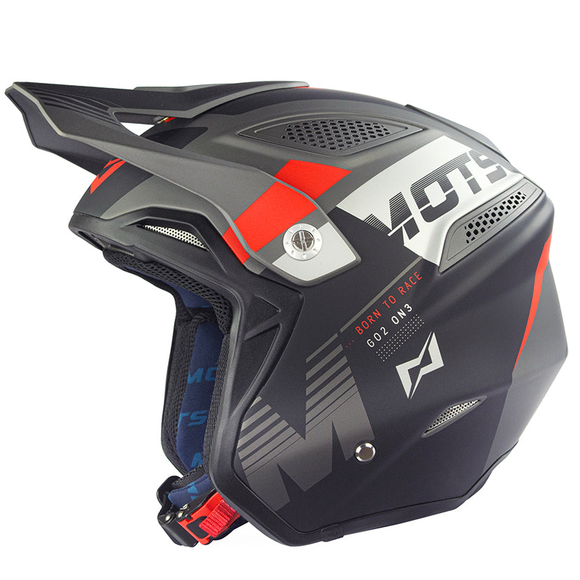 Mots GO2 Trials Helmet Black Matt
