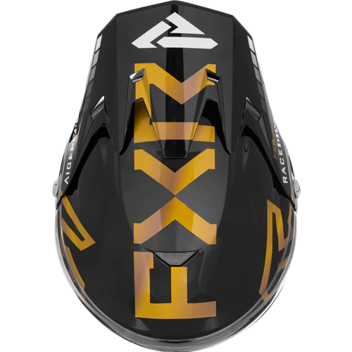 FXR 6D ATR-2 Motocross Helmet 2024 Black/White/Gold