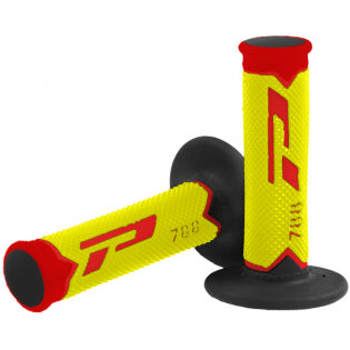 Pro Grip 788 Fluo Yellow / Red / Black Motocross Grips