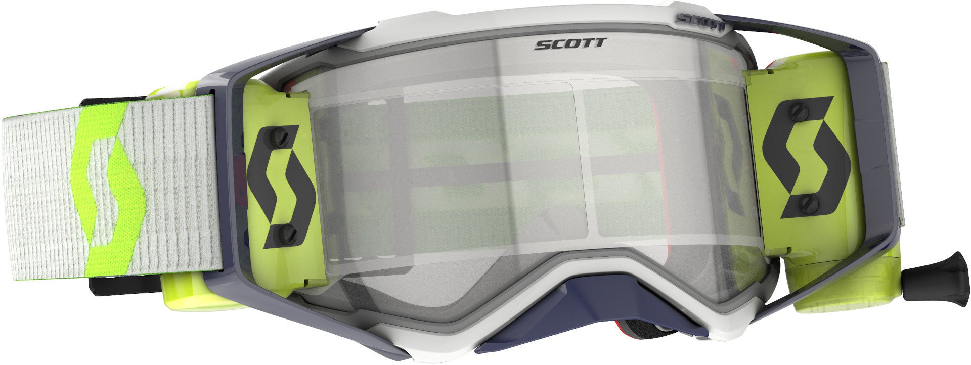 Scott Prospect WFS Grey / Yellow Roll Off Motocross Goggles