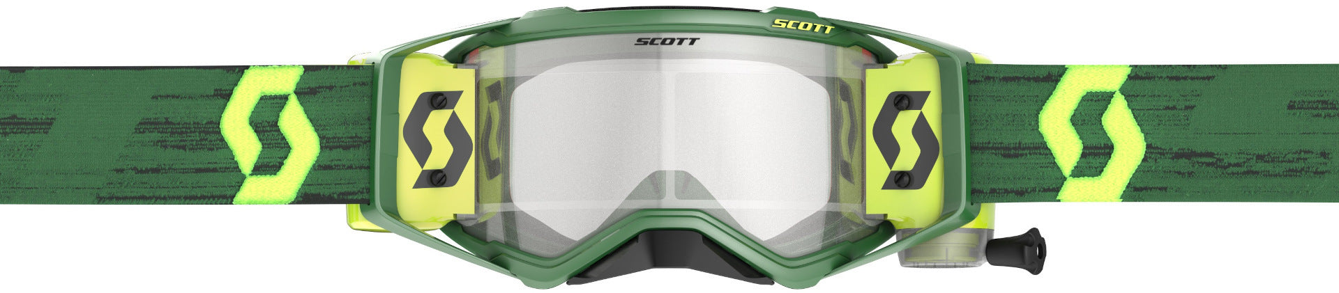 Scott Prospect WFS Green / Yellow Roll Off Motocross Goggles