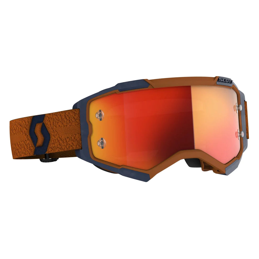 Scott Fury Grey / Orange Motocross Goggles Orange Chrome Lens