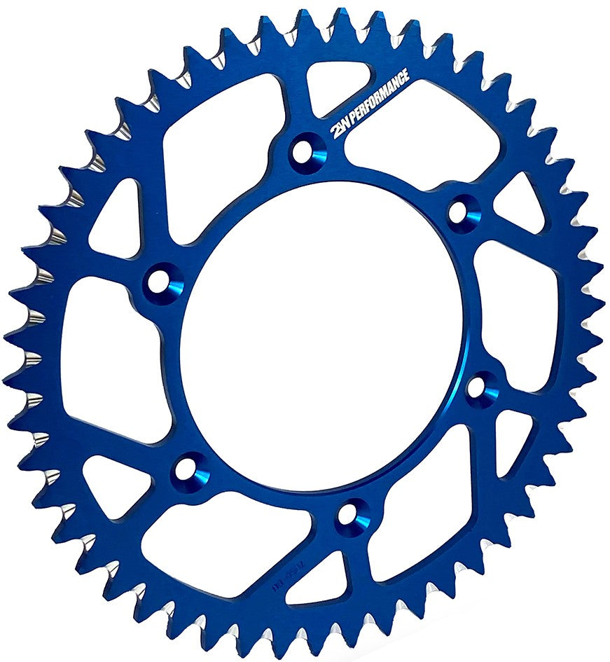 2W Performance Yamaha Blue Rear Sprocket YZ/YZF 125-450