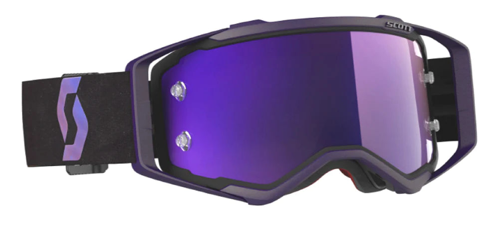 Scott Prospect Teal Black / Purple Motocross Goggles Purple Chrome Lens
